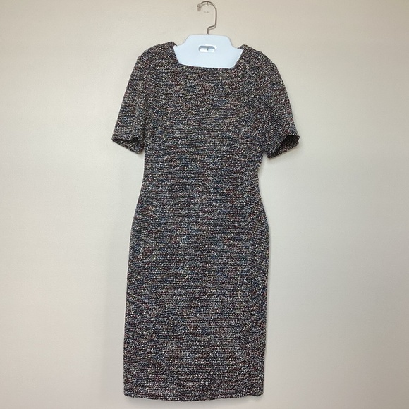 *NWT* Brooks Brothers Petite Boucle Tweed Sheath Dress in Black Multicolor - 10P - Picture 6 of 9